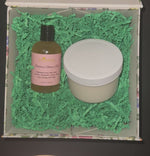 Goddess 2-Piece Gift Set (Shower Gel 4 oz and Body Butter 8 oz) - Floral Spring Green Box